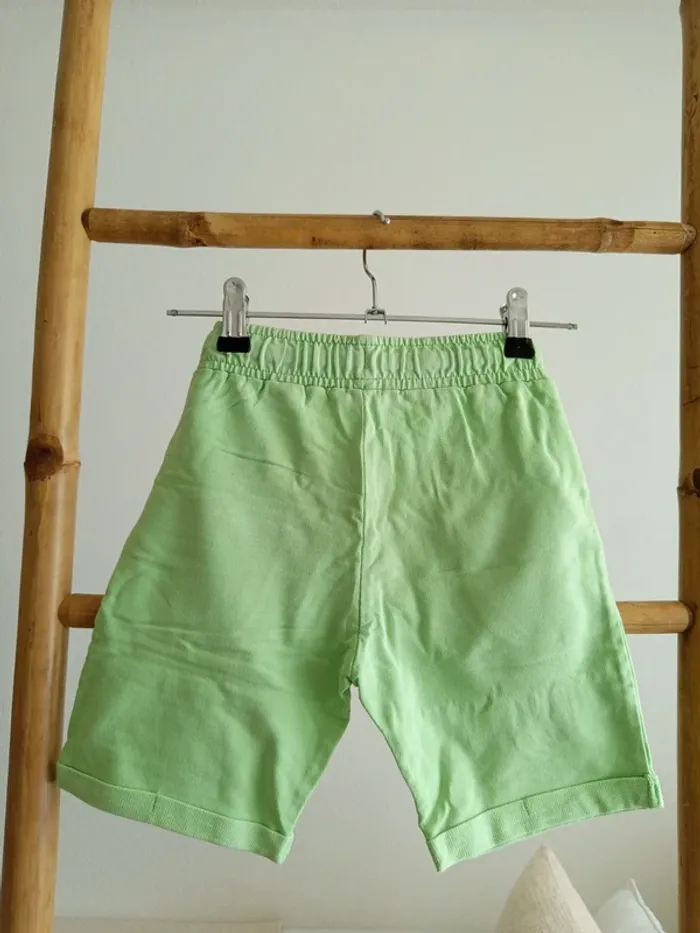 Short jogging taille élastique vert 5 ans - photo numéro 3