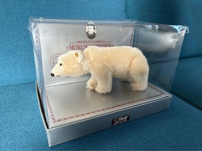 Steiff Replica 1909 Polarbär peluche ours polaire blanc Mohair 18cm édition limitée numérotée - photo numéro 8