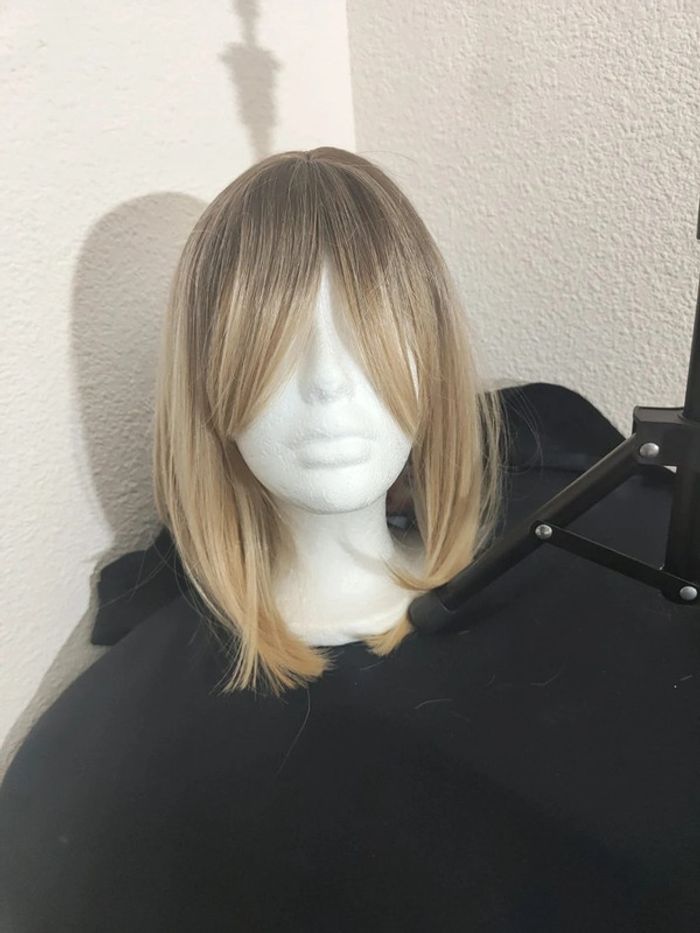 🎀 Promo 🎀 Perruque Naturelle Blond Ombré Glamour