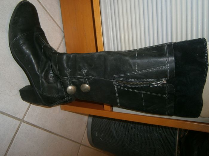 Bottes à talon en cuir marron PATAUGAS P38 - photo numéro 2