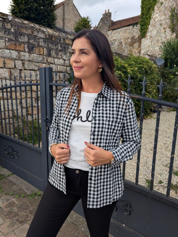 Chemise à carreaux Dinard noir/blanc
Taille S/M