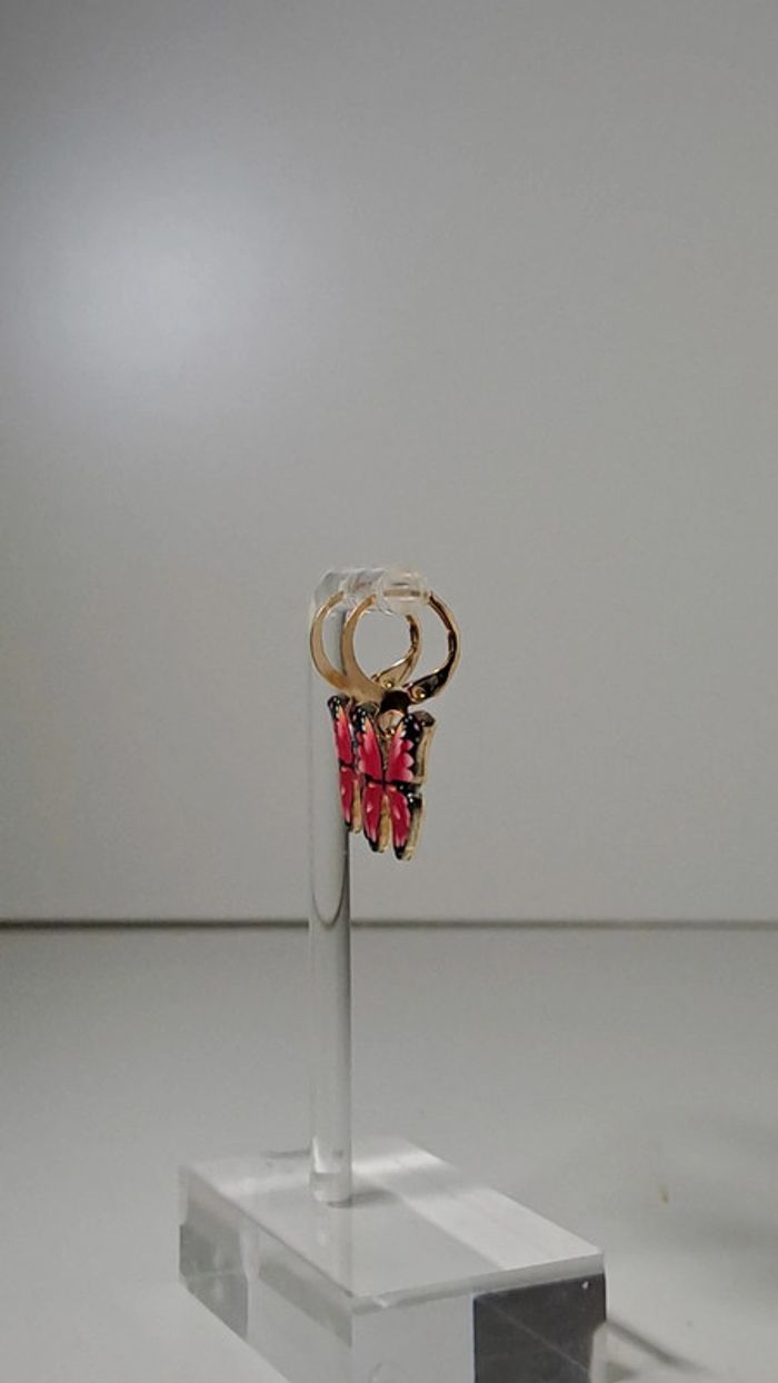 🦚Boucles d'oreilles papillon - photo numéro 3