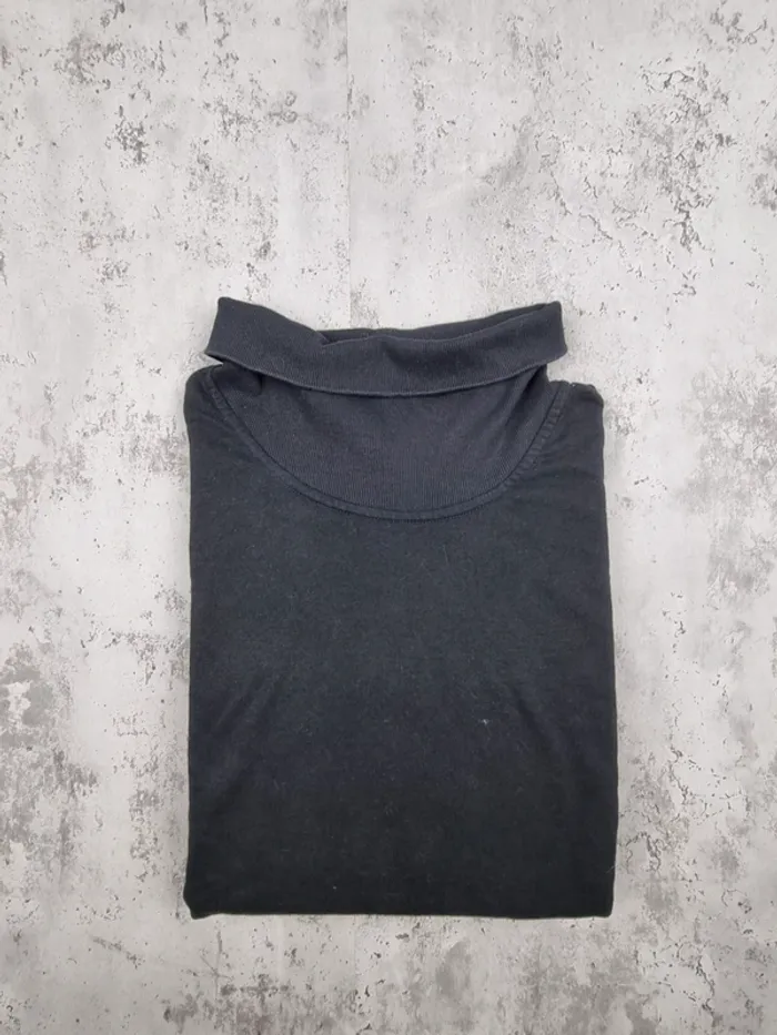 Pull col roulé noir Champion – Taille L Femme (mesures en photos) - photo numéro 2