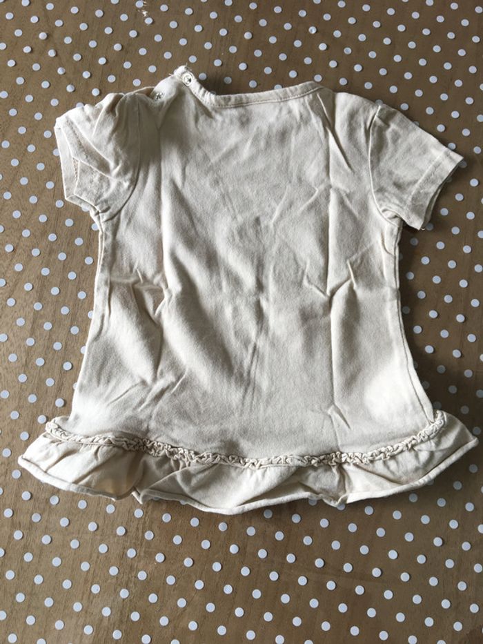 T-shirt beige 12 mois - photo numéro 3