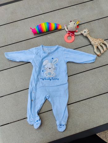 Joli pyjama garçon lapin in extenso 3 mois