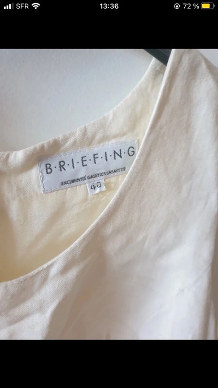 robe crème briefing - photo numéro 3