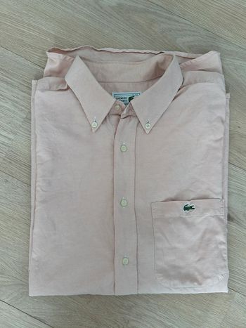 Chemise Lacoste rose pâle – manches courtes – taille XL (43)