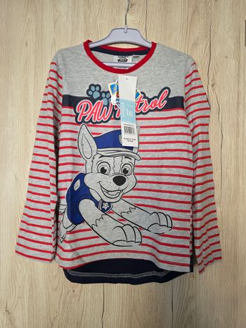 TEE-SHIRT MANCHE LONGUE GARÇON PAW PATROL NICKELEDEON CHASE NEUF AVEC ÉTIQUETTE DESSUS  taille 6ans