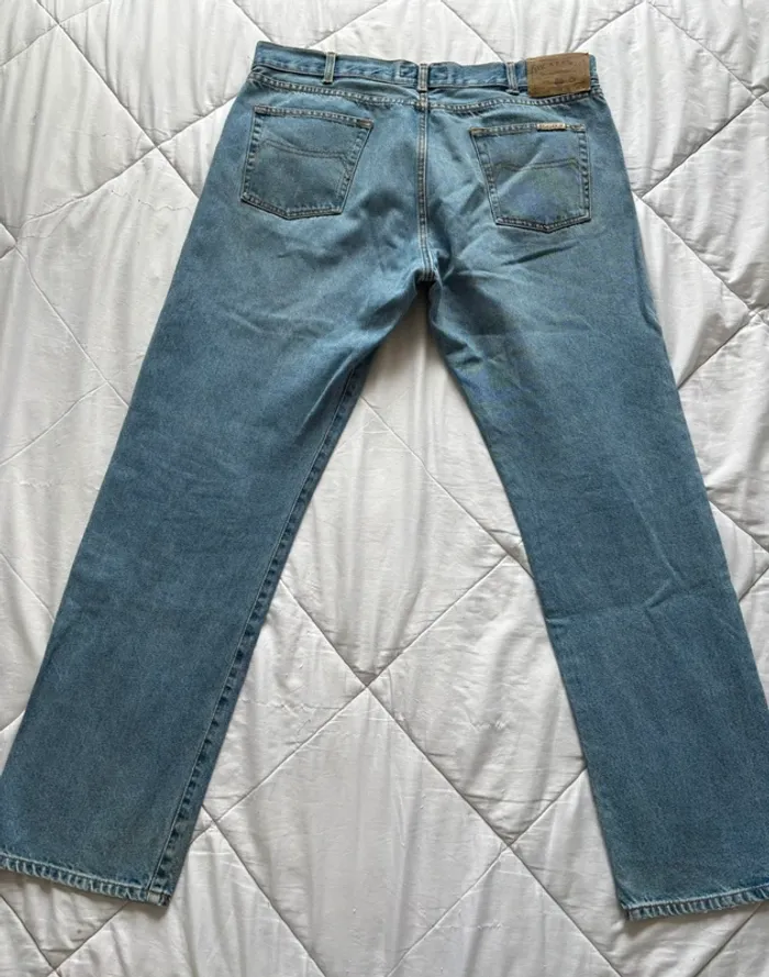 Jean vintage Rica Lewis RL70 relaxed fit droit regular straight bleu clair taille 50/2XL 90s homme - photo numéro 12
