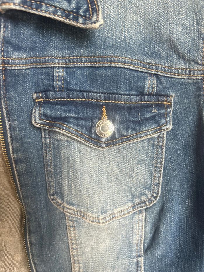 Veste en jean courte zippée - photo numéro 3