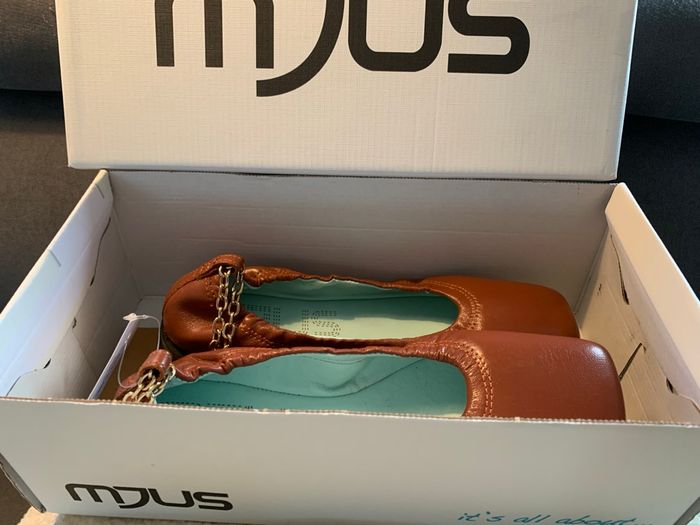 🥿Ballerines cuir marron MJUS neuves 37 - photo numéro 5