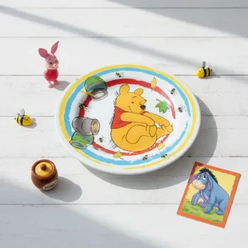 Assiette Disney Winnie l'Ourson - "Gourmandise au rendez-vous"