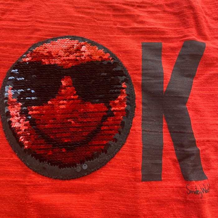 T shirt manche longue smiley réversible - photo numéro 2