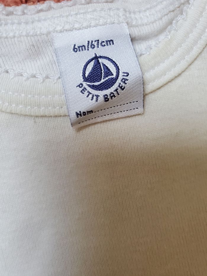 Lot 2 bodies- 6 mois - petit bateau - photo numéro 4