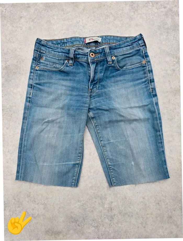 Short Levi's W28 FR38 Bleu Femme Women #SHO37b - photo numéro 3