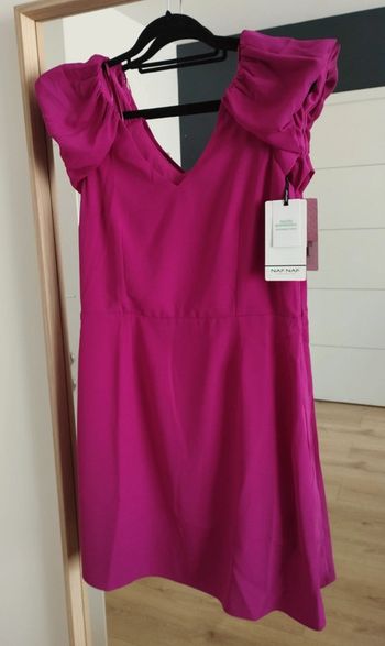 Robe manches courtes femme rose fuschia taille 42 Naf Naf