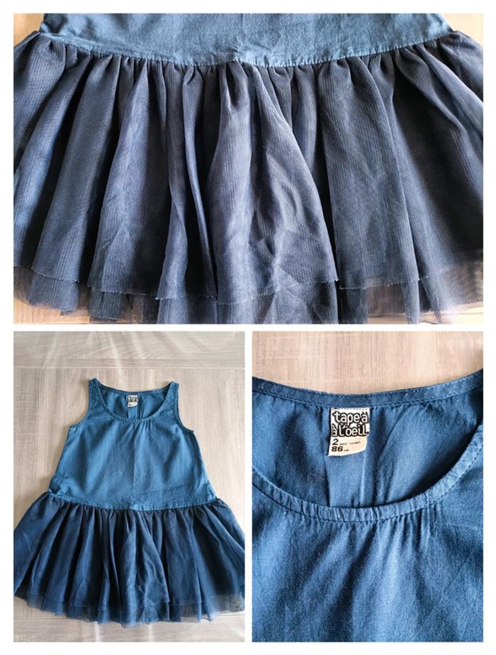 Robe sans manches légère bas tulle TAO 24 mois - photo numéro 2