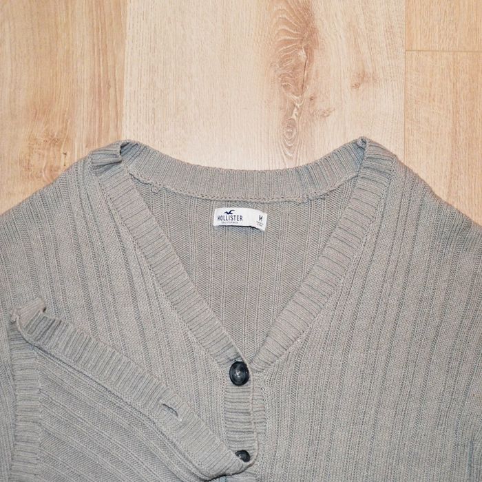 Hollister California Gilet Crop Top Femme Gris Taupe (Taille M) - photo numéro 7