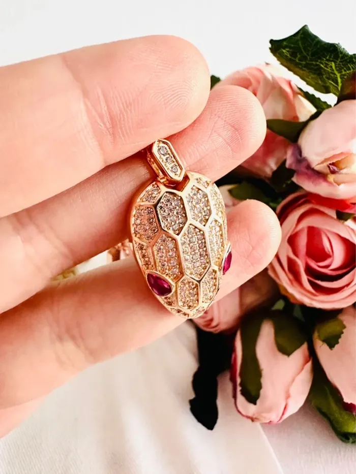 🐍Collier pendentif tête de serpent style joaillerie - photo numéro 9
