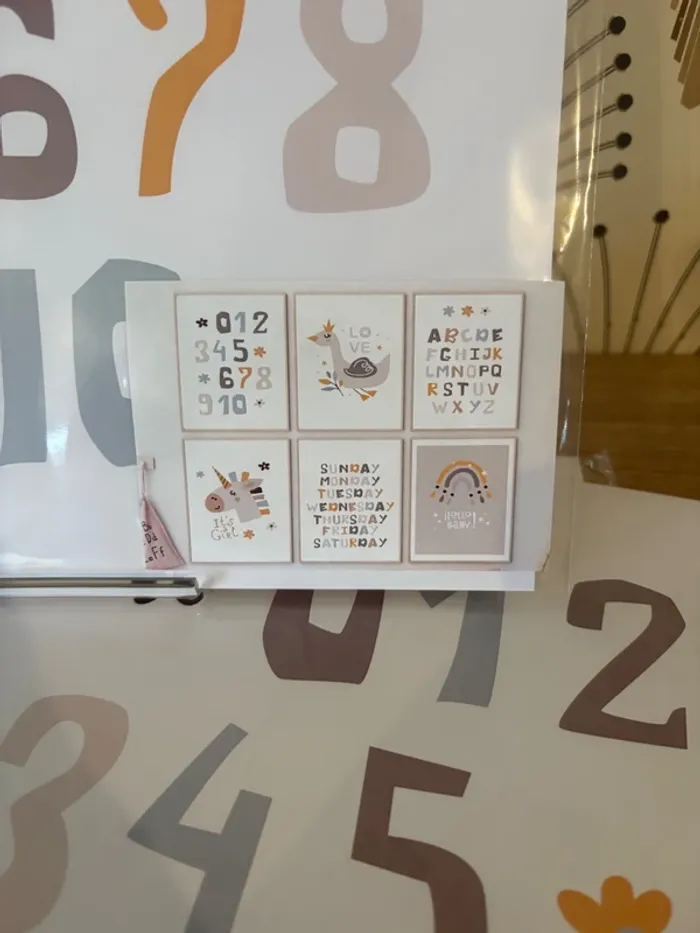 Affiches “Hello Baby Soft Learning” pour chambre enfant - photo numéro 2