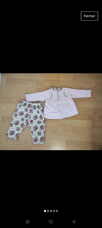 Ensemble automne chaud fleurs veste manteau