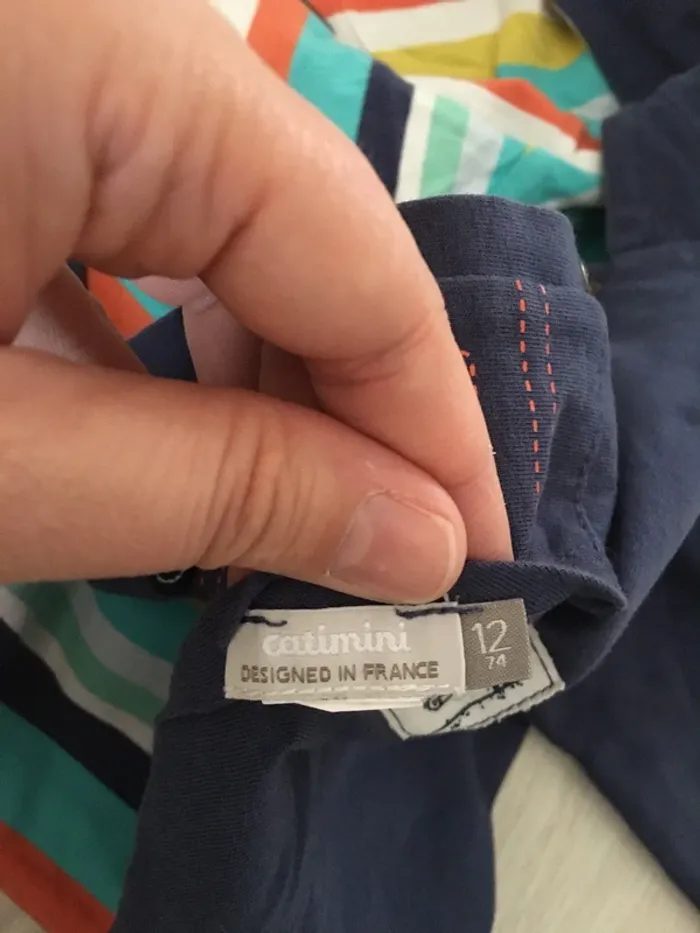 Gilet / veste à capuche légère réversible 12 mois catimini - photo numéro 4
