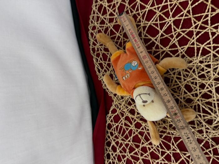 Doudou chien salopette orange MOTS D'ENFANTS - photo numéro 3