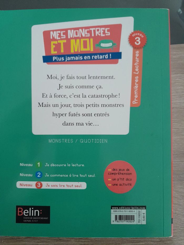 livre mes premières lectures niveau 3 Mes monstres et moi - plus jamais en retard - photo numéro 4