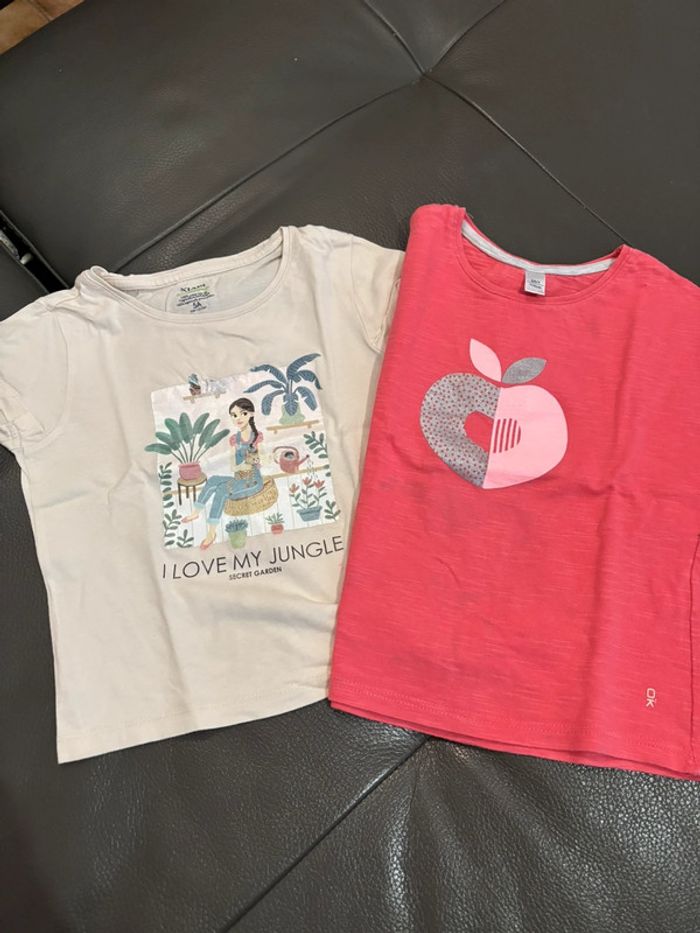 Lot de 2 t-shirt manches courtes taille 5 ans