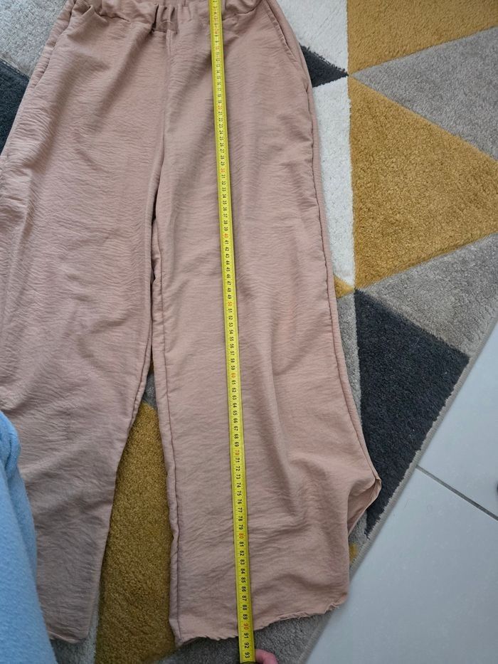 Pantalon fin beige ouvert aux chevilles Laçati taille unique - photo numéro 5