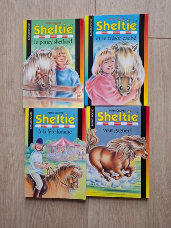 Lot de 4 livres Sheltie de Peter Clover en bon état