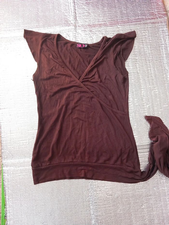 Tunique marron polyester T36