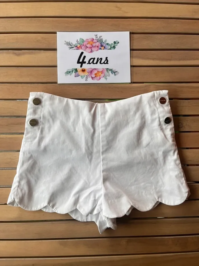 Short blanc jacadi 4 ans