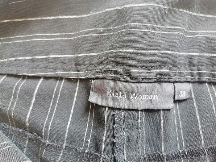 Pantalon noir rayé kiabi T38 - photo numéro 3