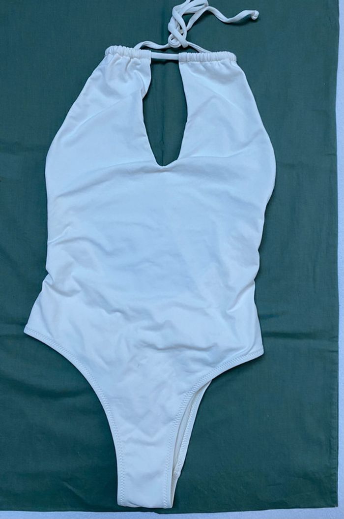 Maillot de bain une pièce blanc crème S
