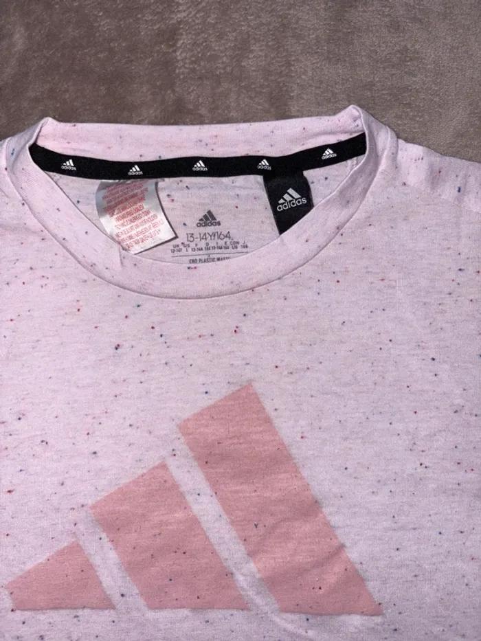 T-shirt Adidas rose taille 14 ans fille en très bon état - photo numéro 5