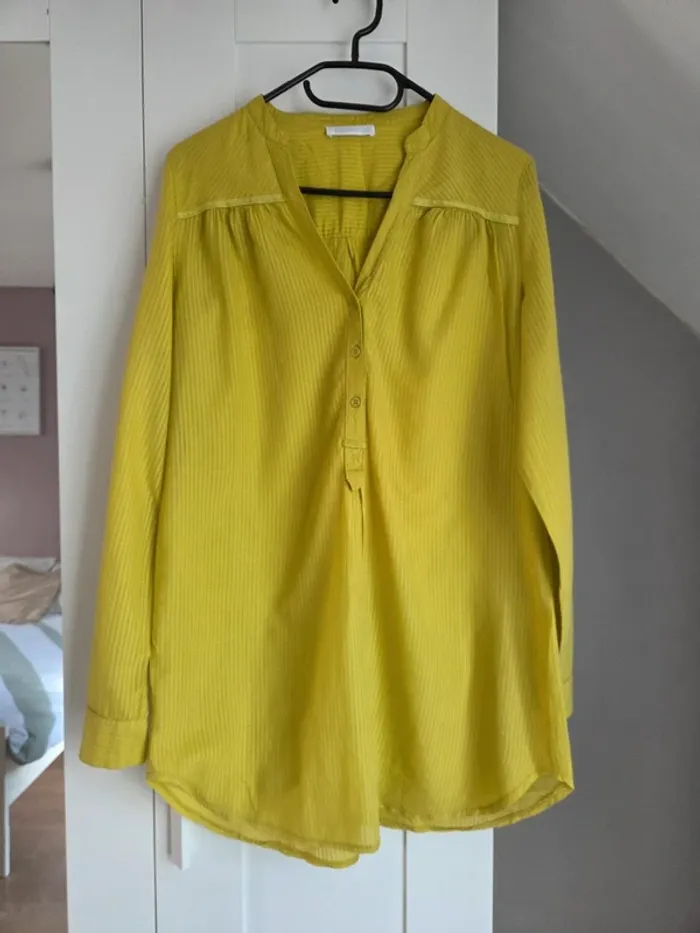 Chemise blouse top vert anis femme taille 40 Promod