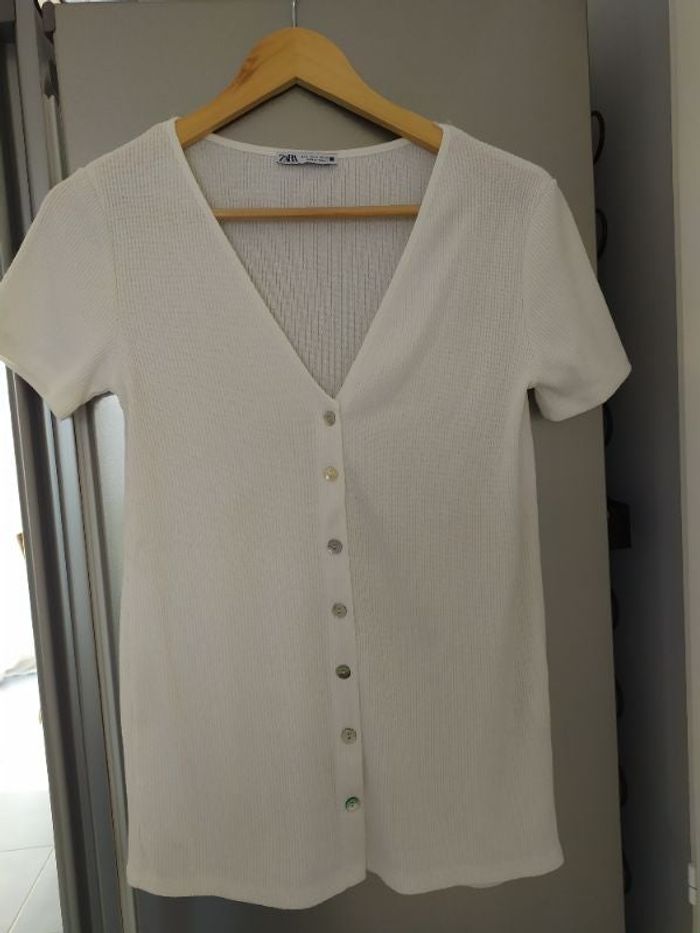 Haut blanc Zara taille 36