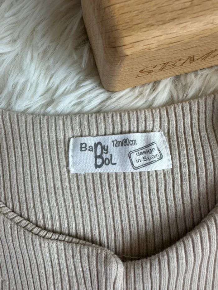 🦒 Gilet côtelé et t-shirt girafes BabyBol – Taille 12 mois - photo numéro 4