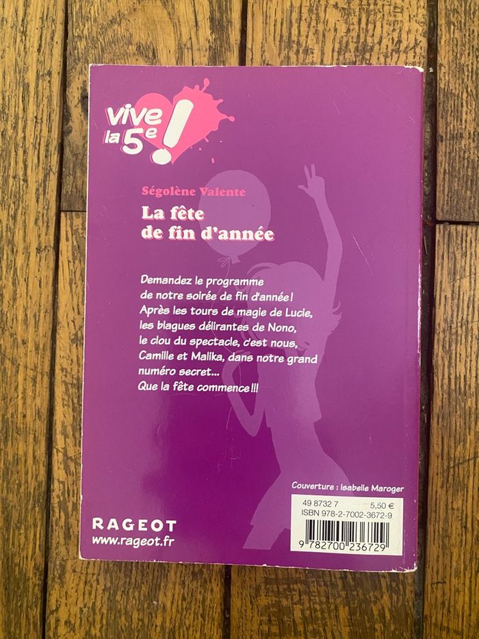 Lot 2 livres poches Vive la 5e !  De Ségolène Valente - photo numéro 7