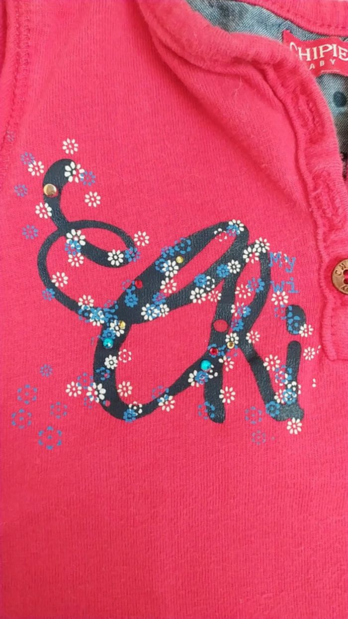 Robe chipie rouge jean bleu 6 mois - photo numéro 4