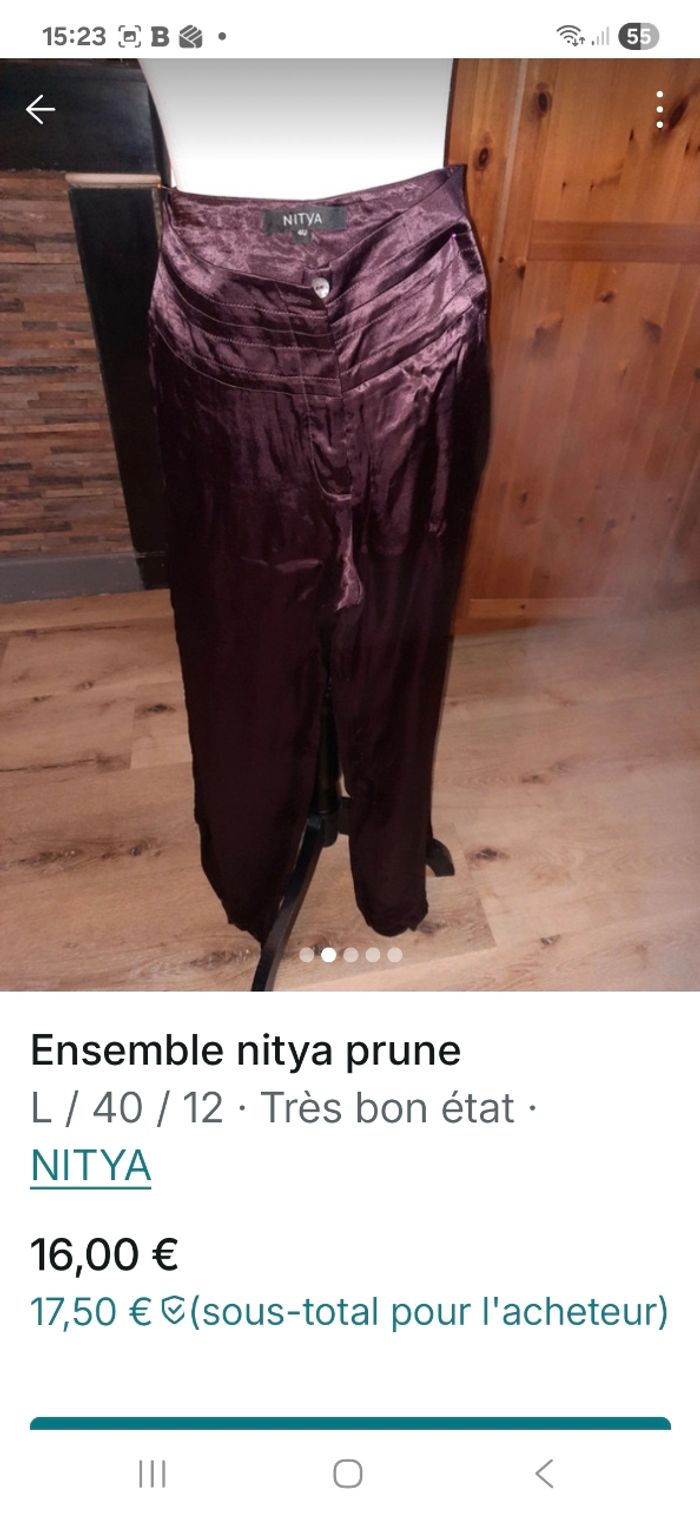 Ensemble pantalon satine - photo numéro 7