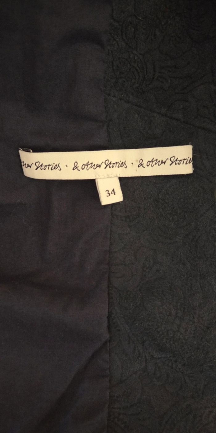 Veste & Other Stories cuir velours bleu marine – T34 – chic & intemporelle - photo numéro 7