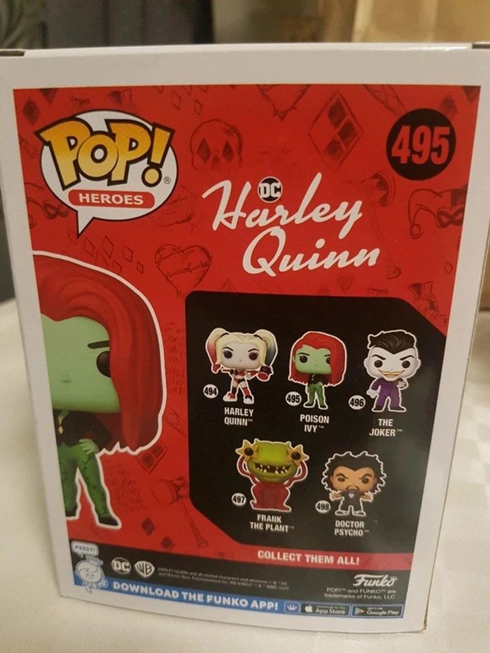 Pop! Heroes dc comics harley quinn 495 poison ivy new sealed boxed figure - photo numéro 3