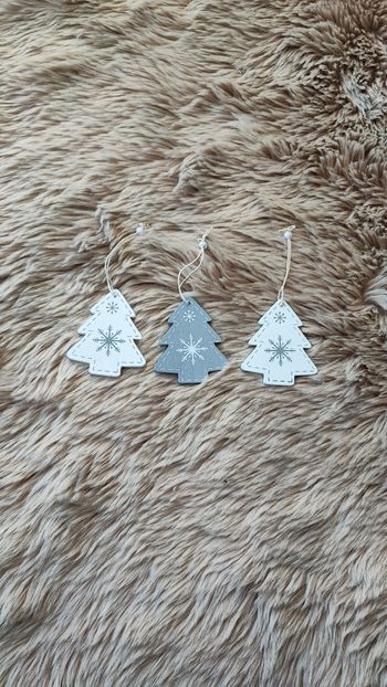 Lot 3 sapins bois décoration Noël