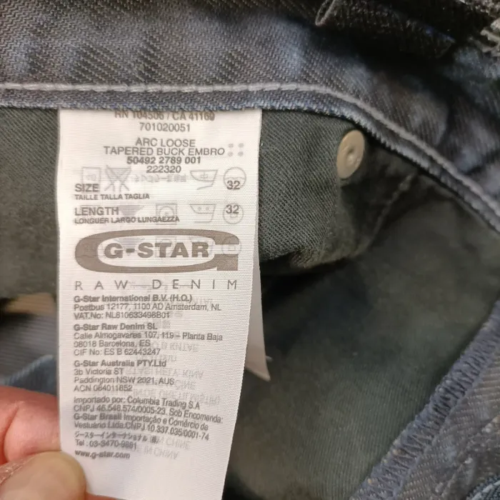 Jean bretelles G-Star RAW 3301 Loose Fit bleu brut – Taille 32 A1195 - photo numéro 10