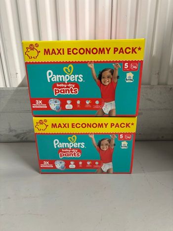 2 maxi pack Pampers pants taille 5