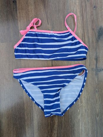 Maillot 2 pièces fille bleu 12 ans
