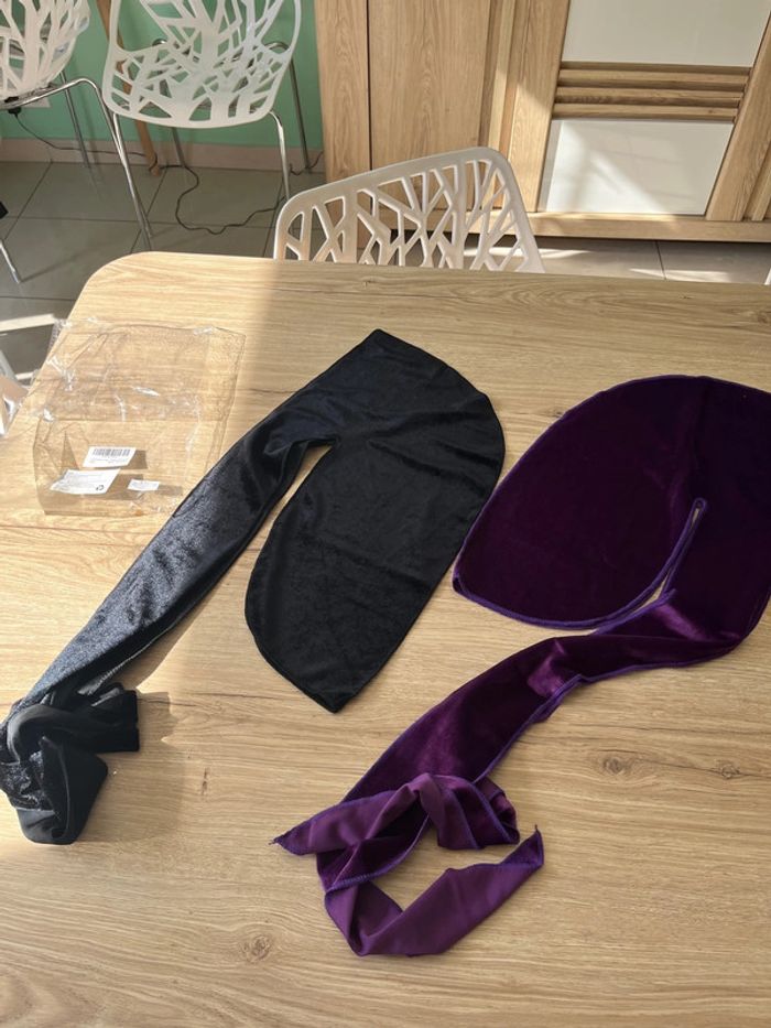 Lot de 2 turbans toucher velour neuf