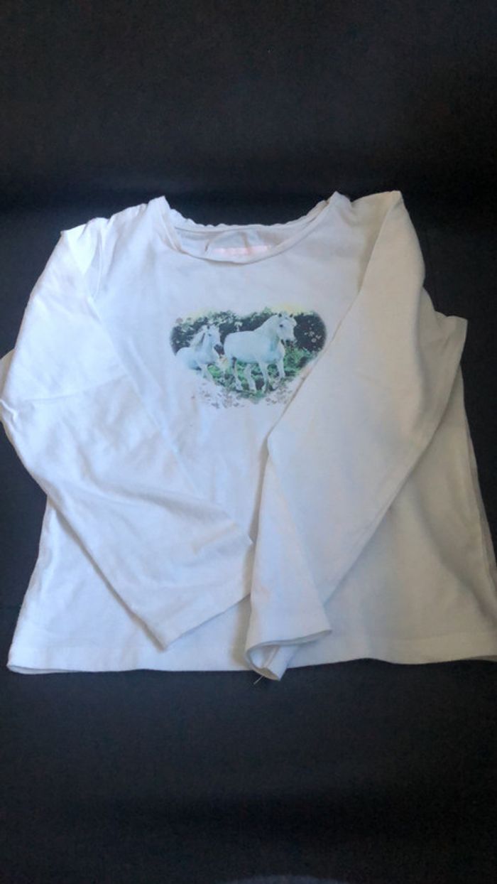 Teeshirt fille manches longues 6 ans - photo numéro 3